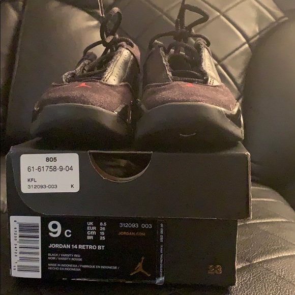 Jordan 14 retro BT red and black - Picture 1 of 3